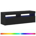 vidaXL TV skrinka 120 x 35 x 40 cm Čierny dub Kompozitné drevo