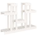 vidaXL Stojan na rastliny biely 104,5x25x77,5 cm masívna borovica