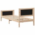 vidaXL Rám postele s čelnou doskou Tmavo šedá 80 x 200 cm látka