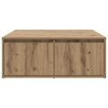 vidaXL Konferenčný stolík dub artisan 80 x 80 x 31 cm Kompozitné drevo