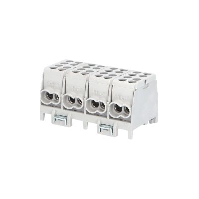 Svorkovnica rozbočovacia HLAK 25-4/8 GR-S, 100A, 4pól., AL/CU, IP20, 4xŠ, na DIN /2080430