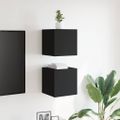 vidaXL Nástenné TV skrinky 2 ks čierne 30,5x30x30 cm