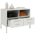 vidaXL TV skrinka biela 68x39x50,5 cm oceľ