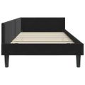 vidaXL Rohový rám postele s čelnou doskou Čierny 80 cm x 200 cm Zamat