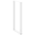 vidaXL Nohy barového stola v tvare U, 2 ks, biele, 60 x (110-111) cm, oceľové