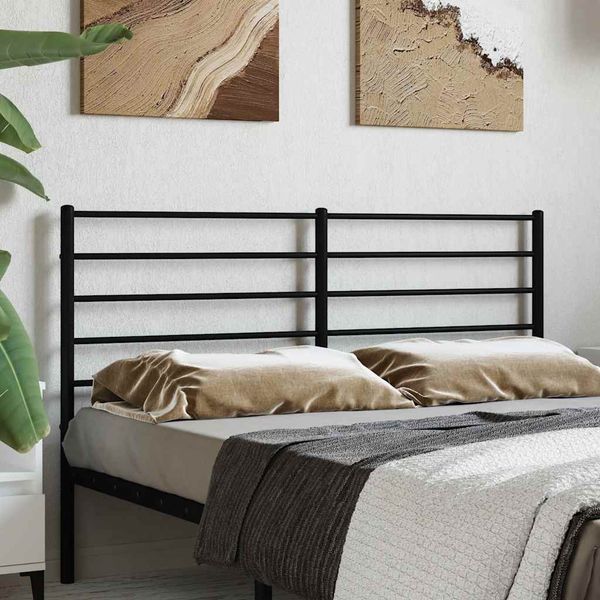 vidaXL Kovové náhradné čelo postele čierne 140 cm