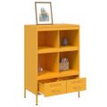 vidaXL Vysoká skrinka horčicovožltá 68x39x101,5 cm oceľ