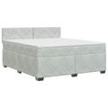 vidaXL Posteľ boxspring s matracom Svetlosivá 140 x 190 cm Zamat