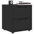 vidaXL Nočný stolík "VISNES" Čierna 45x40x50 cm Drevo