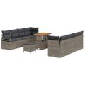 vidaXL Súprava záhradných pohoviek s vankúšom Sivá 90 x 55 x 71 cm