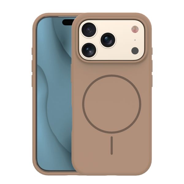 Silikónové tenké Mag puzdro pre iPhone 17 Pro 6,3" / 18 Pro 6,3" hnedá