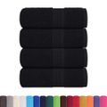 vidaXL Uteráky pre hostí FROGN 4 ks čierne 30x50 cm 360 g/m²