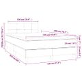 vidaXL Posteľný rám boxsping s matracom tmavozelený 120x200 cm zamat