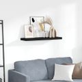 vidaXL Plávajúca nástenná polica, čierna 80x23,5x3,8 cm, MDF