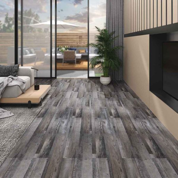 vidaXL Nesamolepiace podlahové dosky PVC 4,46m² 3mm, priemyselné drevo
