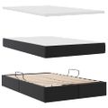 vidaXL Postel s úložným prostorem a matrací Čierna 120 x 200 cm