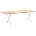 vidaXL Nohy k jedálenskému stolu v tvare X, 2 ks, biele, 70 x (72-73) cm, oceľové