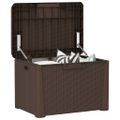 vidaXL Záhradný úložný box s podsedákom hnedý 125 l PP