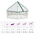 vidaXL 6 panelový psí výbeh 122 x 106,5 x 82 cm Plast Biela Skladací