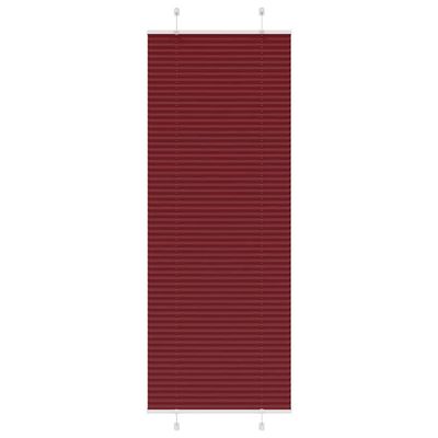vidaXL Plisovaná roleta bordová červená 80x200 cm šírka látky 79,4 cm polyester