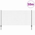 vidaXL Zvarené pletivo s podperami 50 x 1,2 m PVC potiahnutá oceľ Sivá