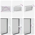 vidaXL Otočné a sklopné okno do suterénu RISOR 100 x 60 cm PVC a sklo