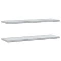 vidaXL Nástenné police 2 ks 100x30 cm strieborné nehrdzavejúca oceľ