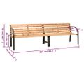 vidaXL Dvojité záhradná lavice 225 cm masívne jedľové drevo
