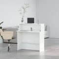 vidaXL Recepčný pult biely 100x50x103,5 cm, umelé drevo