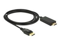 Kábel adaptéra - DisplayPort s kolíkmi (samec) do HDMI s kolíkmi (samec) - 2 m - trojnásobne tienená krútená dvojlinka - čierna - pasívny