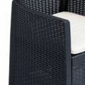 vidaXL 5-dielna vonkajšia jedálenská súprava, plast ratan, antracitová