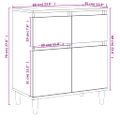 vidaXL Komoda vysoký lesk biela 60x35x70 cm spracované drevo