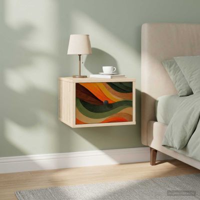vidaXL Nástenná nočná skrinka BONN 2 ks Dub sonoma 36 x 33 x 25 cm