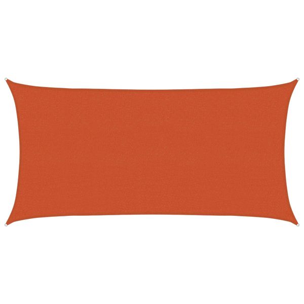 vidaXL Plachta na tienenie Oranžová 2,5 x 6 m HDPE