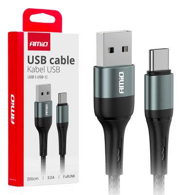 Kábel USB na USB-C 3A 200 cm FullLINK AMiO-03912
