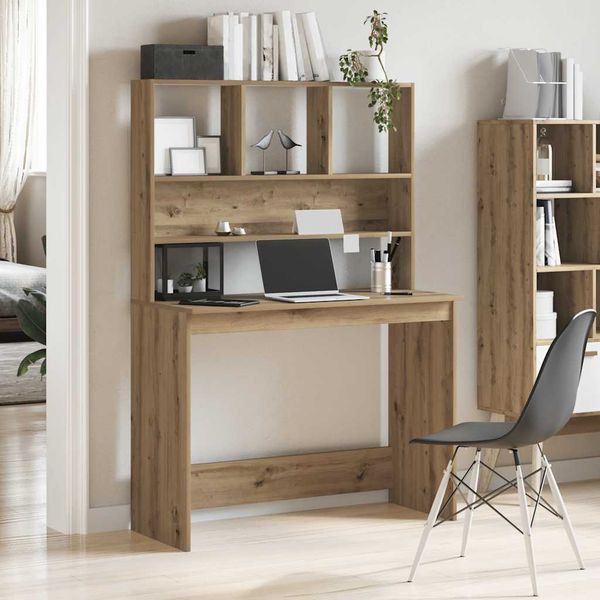vidaXL Stolík s policami dub artisan 102x45x148 cm kompozitné drevo