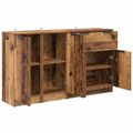 vidaXL Servírovacia skriňa 3 ks Staré drevo 120 x 30 x 70 cm