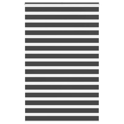 vidaXL Zebra roleta čierna 140x230 cm šírka látky 135,9cm polyester