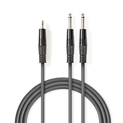 Kábel Jack 3,5mm konektor/2x Jack 6,35mm konektor 5m NEDIS COTH23200GY50