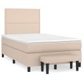 vidaXL Boxspring posteľ s matracom kapučínová 120x200 cm umelá koža