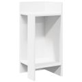 VidaXL Príručný stolík s policou Biela 25,5x27x60 cm