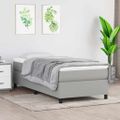 vidaXL Posteľný rám s boxspringom bledosivý 100x200 cm látka