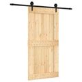 vidaXL Posuvné dvere Prírodná a čierna 100 x 210 cm