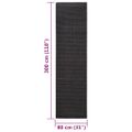 vidaXL Koberec prírodný sisal 80x300 cm čierny