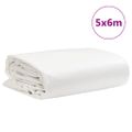 vidaXL Celta biela 5x6 m 650 g/m²