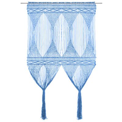 vidaXL Záclona macrame modrá 140x240 cm bavlna
