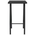 vidaXL Záhradný barový stôl čierny 60x60x110 cm tvrdené sklo