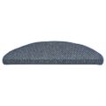 vidaXL Kobercové nášľapy na schody 15 ks modré 65x21x4 cm