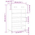 vidaXL Botník čierny 60x35x105 cm kompozitné drevo