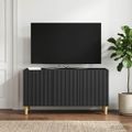 vidaXL TV skrinka 99 x 34,5 x 50 cm Čierna Kompozitné drevo
